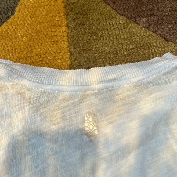 Free People FP Movement Love Tie Dye Tank Top Light Blue White Cropped Size XS - Picture 6 of 6